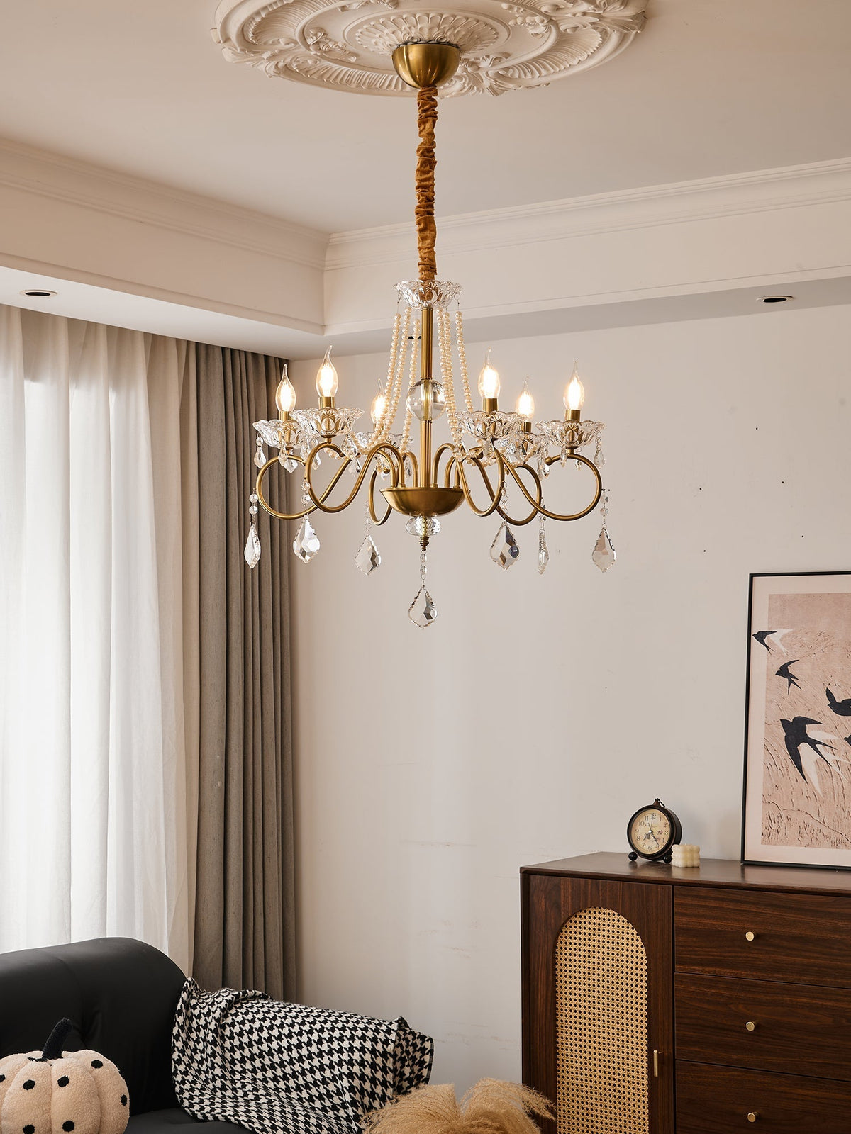 Velaeyra Postmodern Luxe Parel Kristallen Kroonluchter