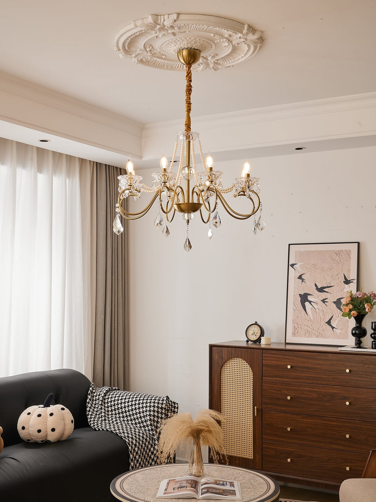 Velaeyra Postmodern Luxe Parel Kristallen Kroonluchter