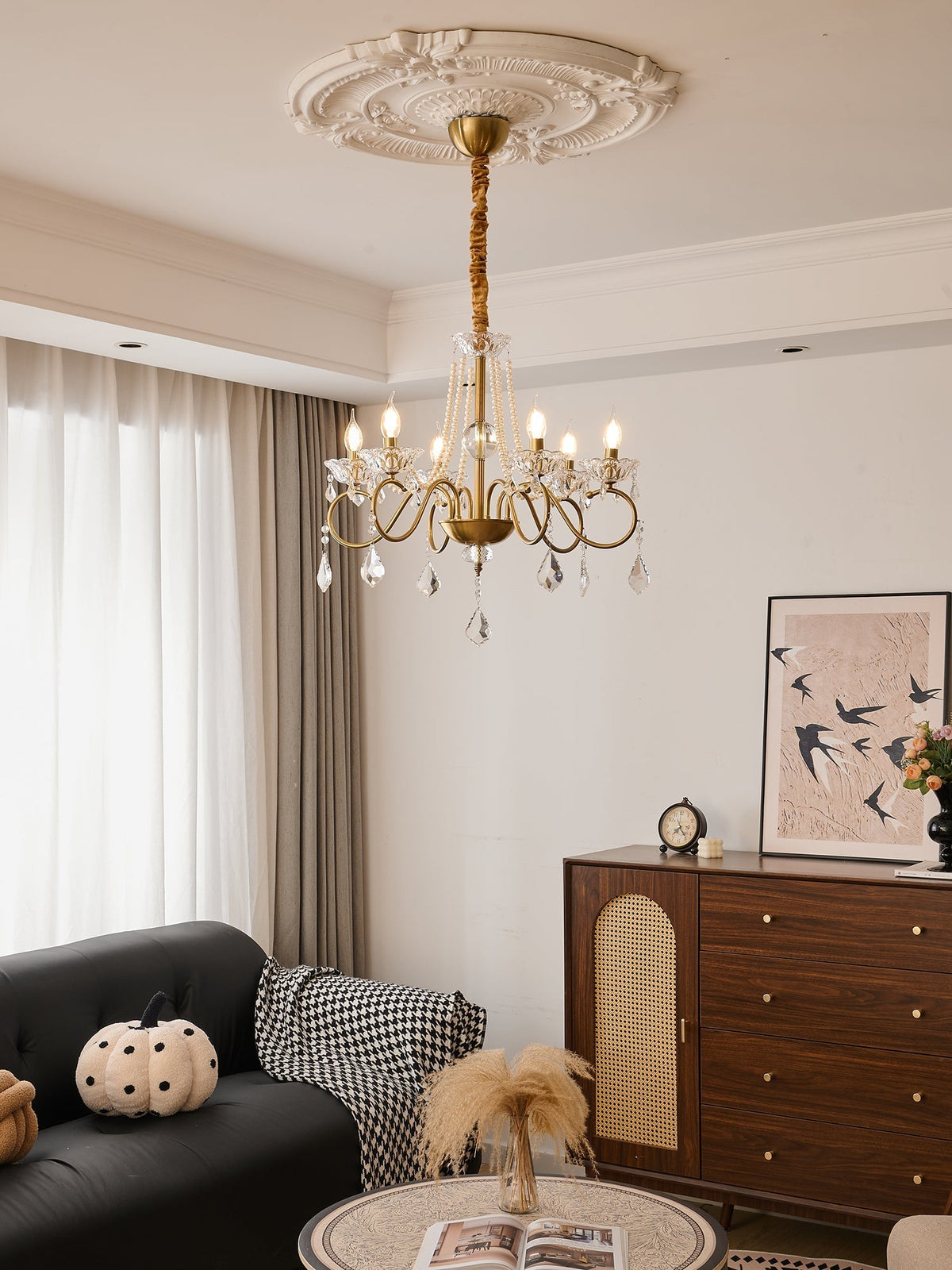 Velaeyra Postmodern Luxe Parel Kristallen Kroonluchter