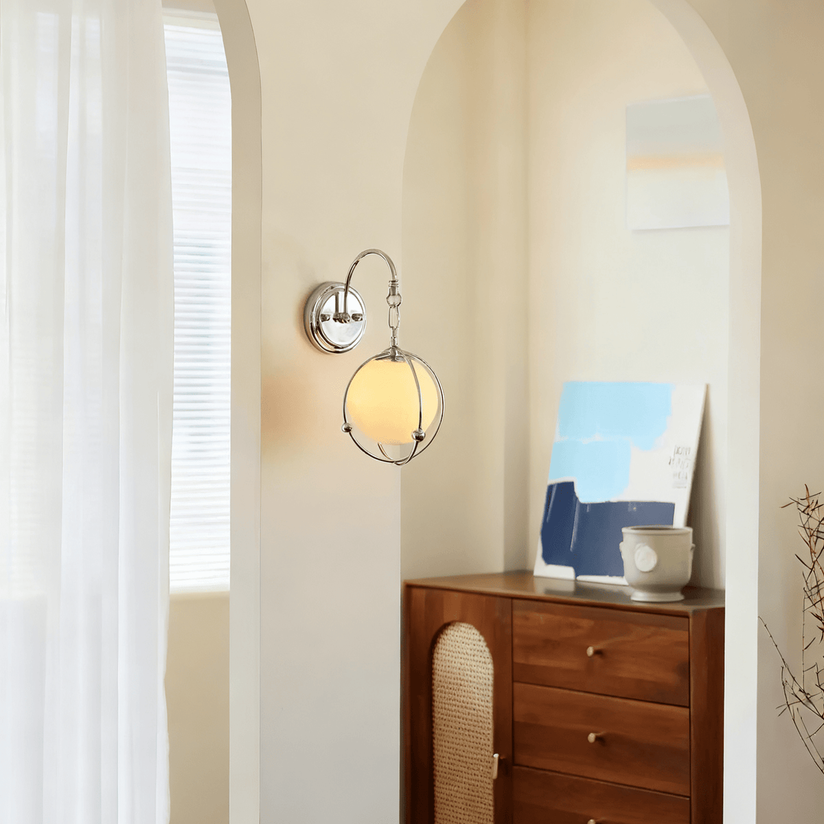 Veliselia Orb Cage wandlamp