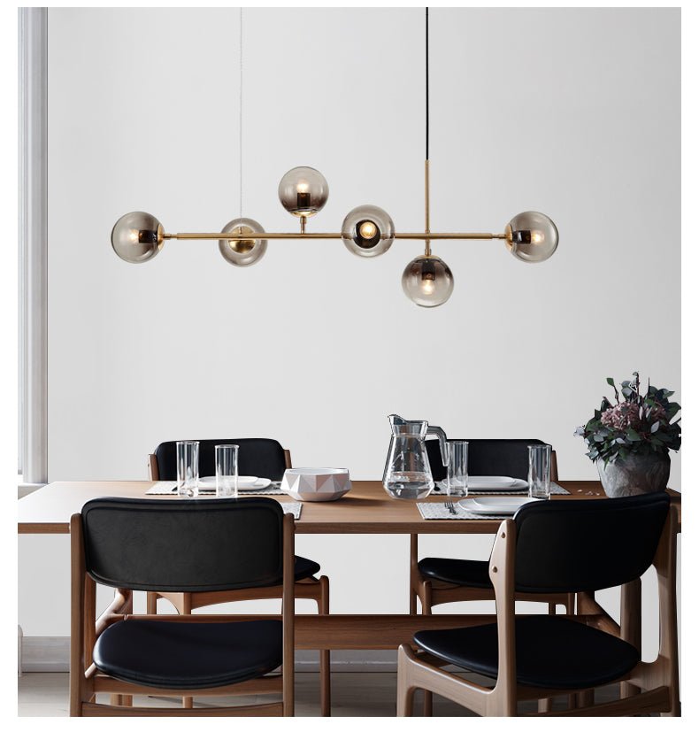 Yorvin hanglamp orb messing glas voor woonkamer