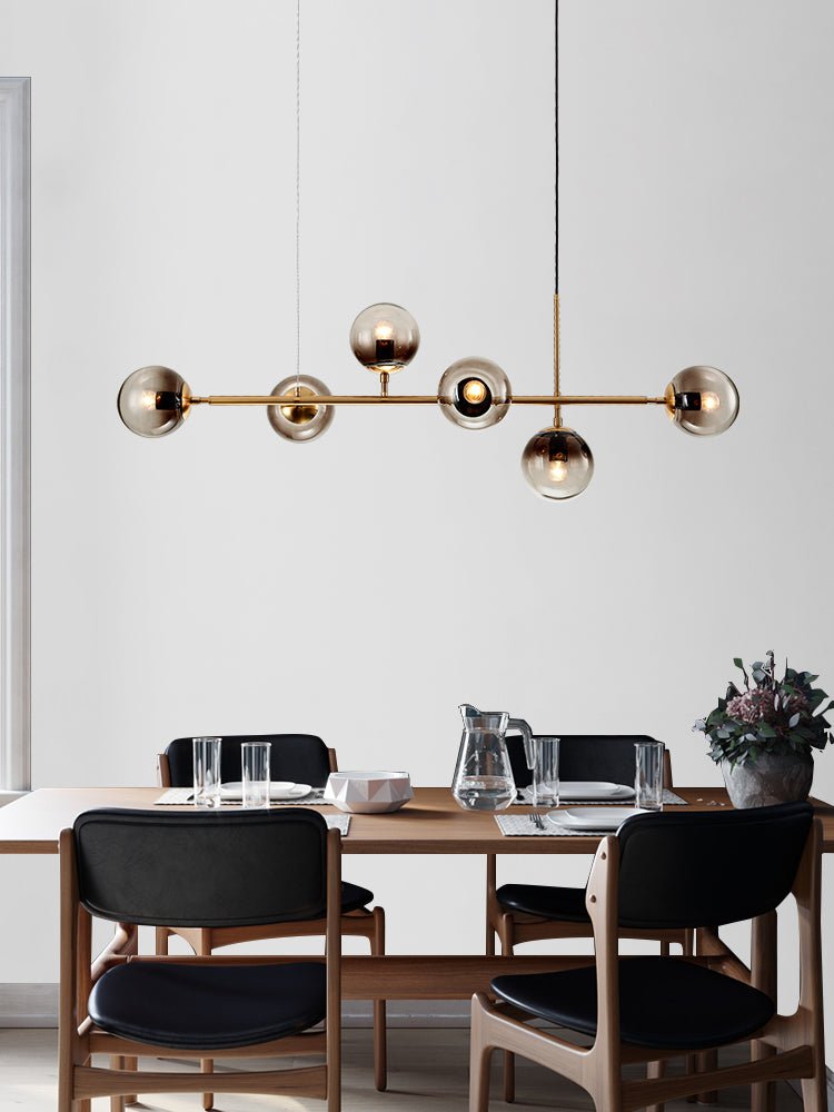 Yorvin hanglamp orb messing glas voor woonkamer