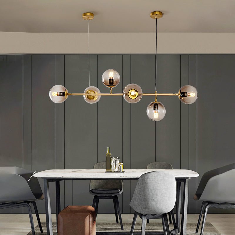 Yorvin hanglamp orb messing glas voor woonkamer