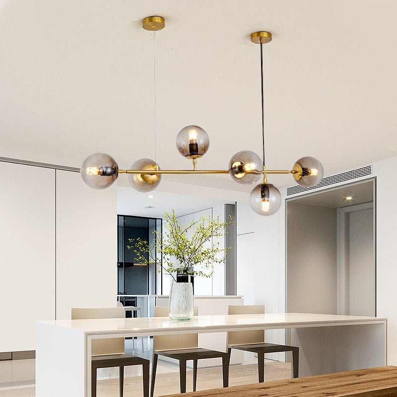 Yorvin hanglamp orb messing glas voor woonkamer