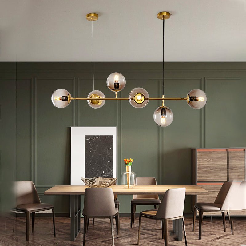 Yorvin hanglamp orb messing glas voor woonkamer