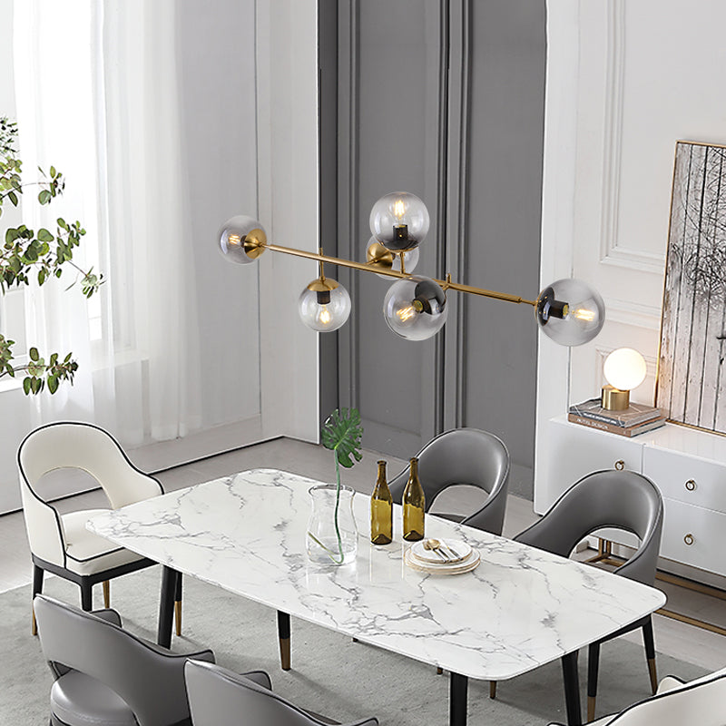 Yorvin hanglamp orb messing glas voor woonkamer