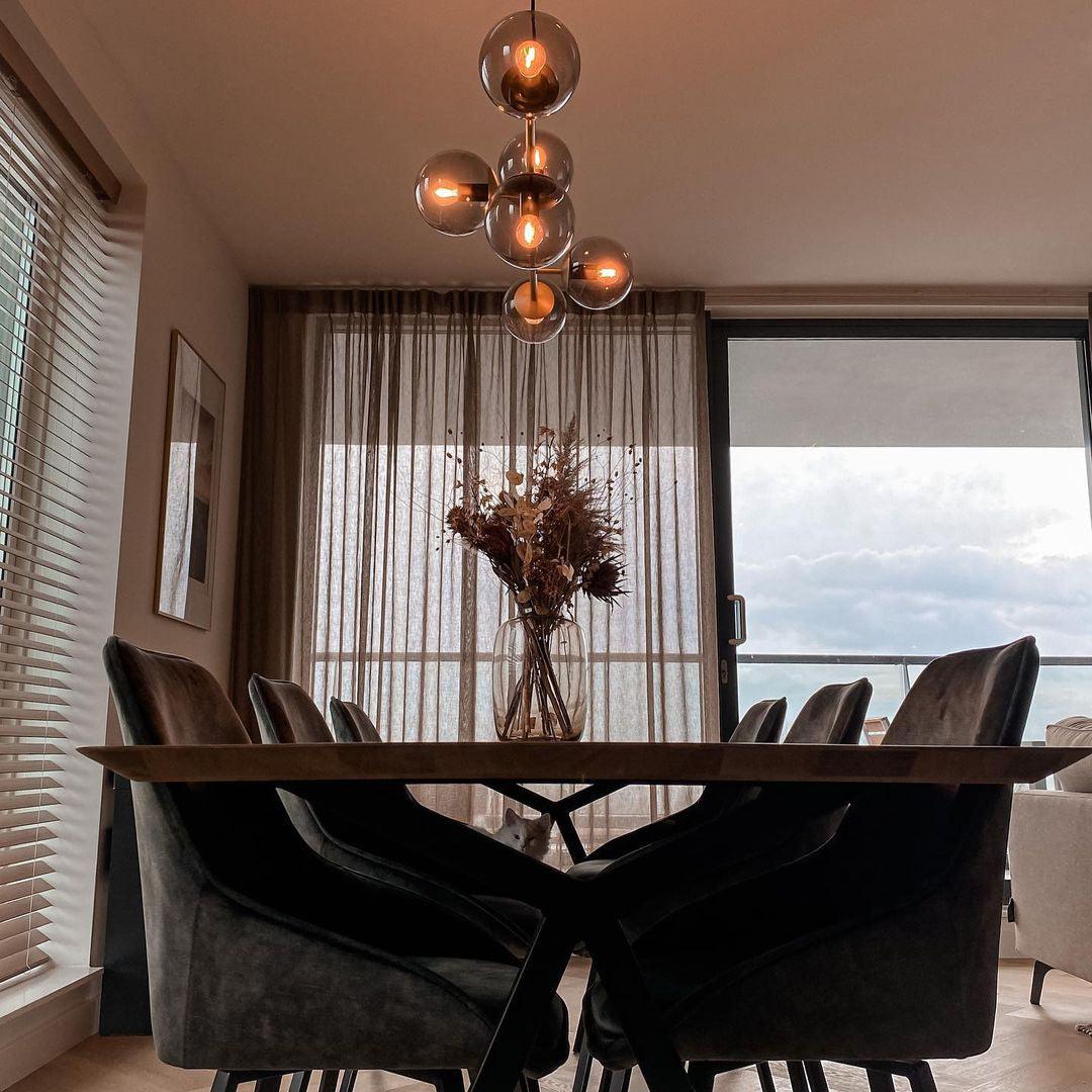 Yorvin hanglamp orb messing glas voor woonkamer