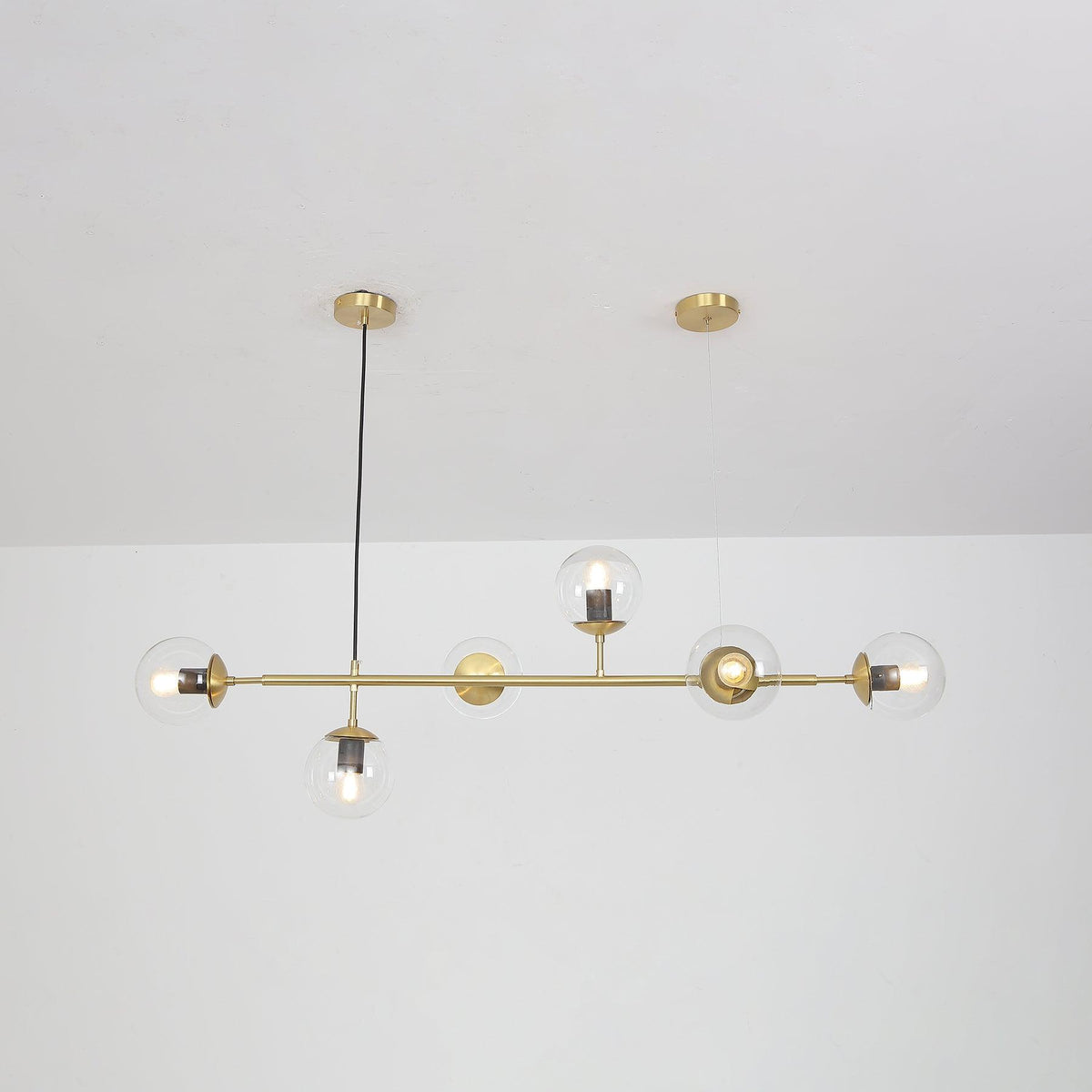 Yorvin hanglamp orb messing glas voor woonkamer