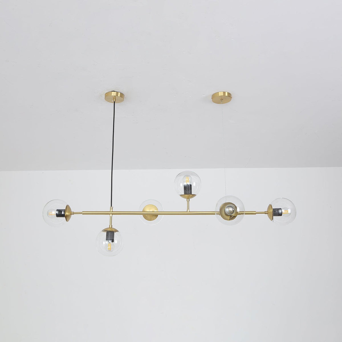Yorvin hanglamp orb messing glas voor woonkamer