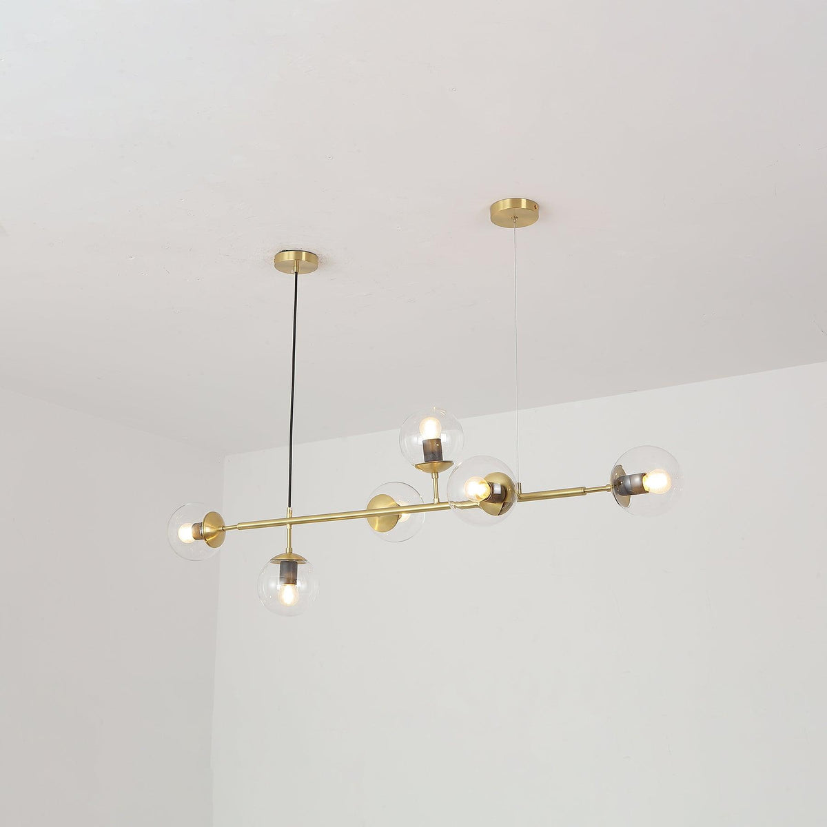 Yorvin hanglamp orb messing glas voor woonkamer