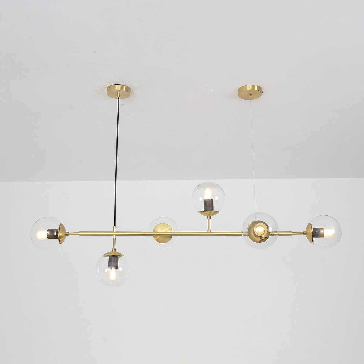 Yorvin hanglamp orb messing glas voor woonkamer