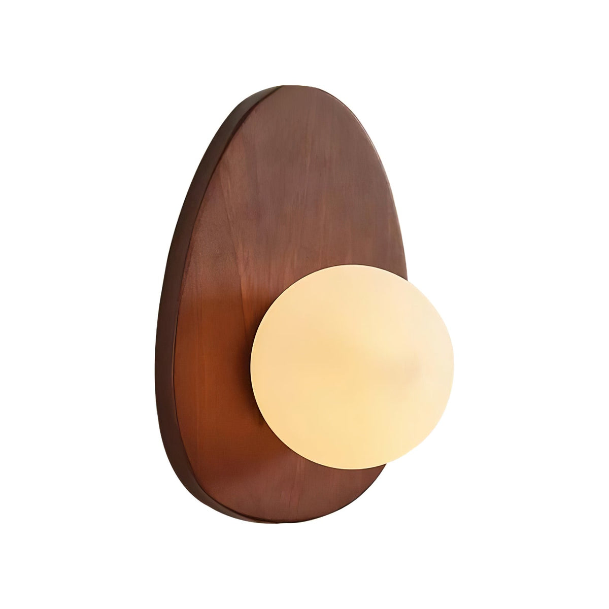 Aldiniella Premium Noordse kunst walnoothout glas wandlamp