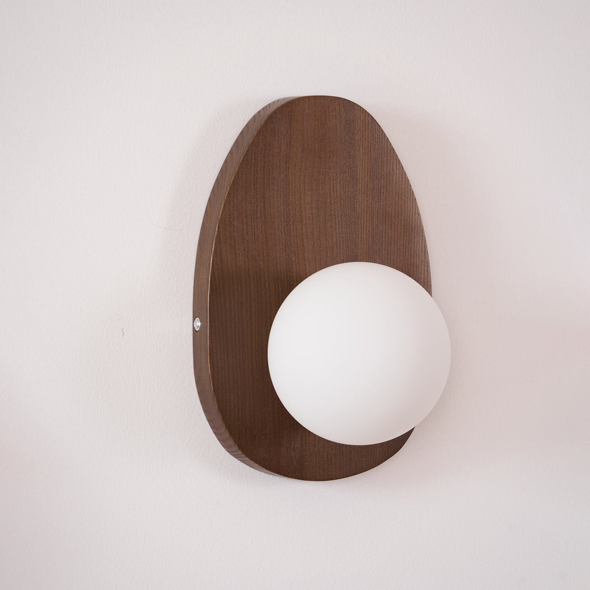 Aldiniella Premium Noordse kunst walnoothout glas wandlamp