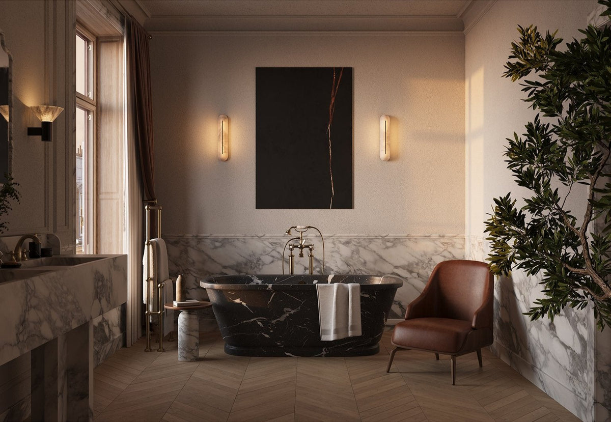 Armaryra Oblong albasten wandlamp