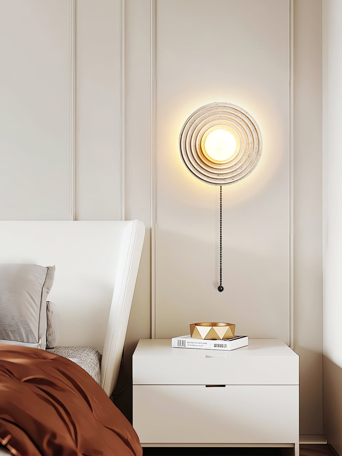 Zelirara Concentric travertin wandlamp