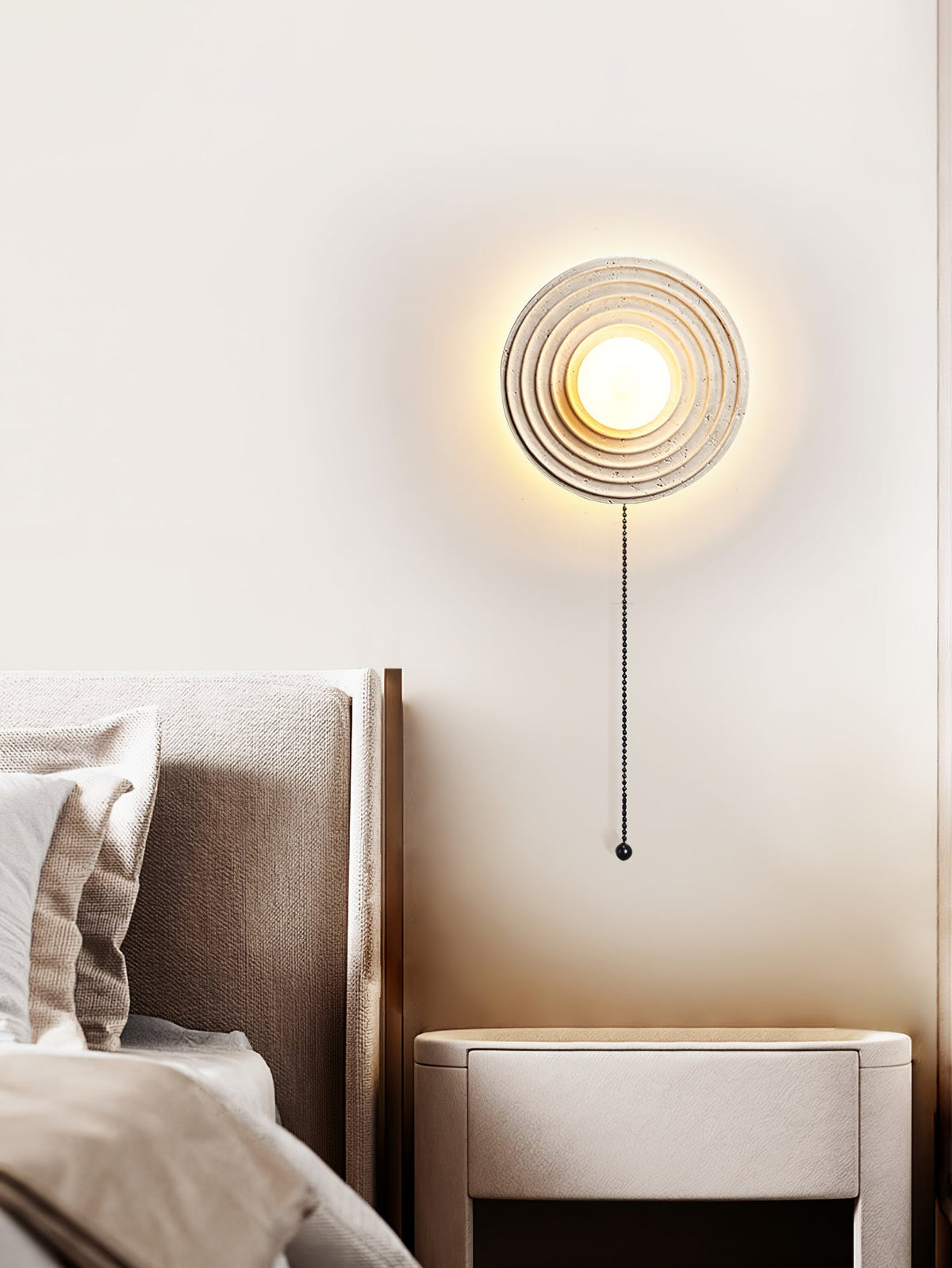 Zelirara Concentric travertin wandlamp