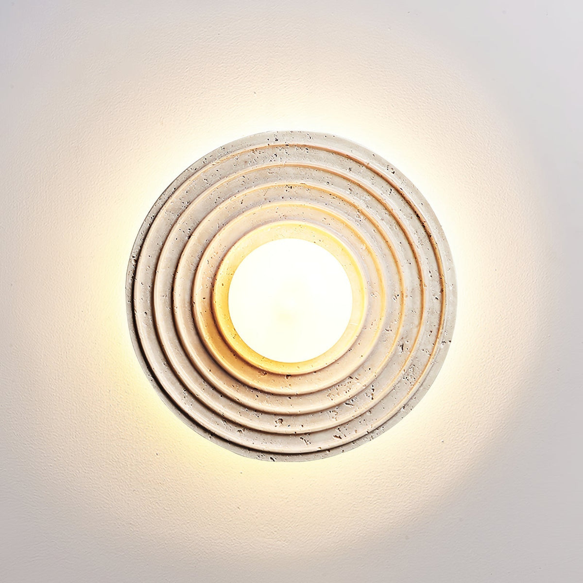 Zelirara Concentric travertin wandlamp