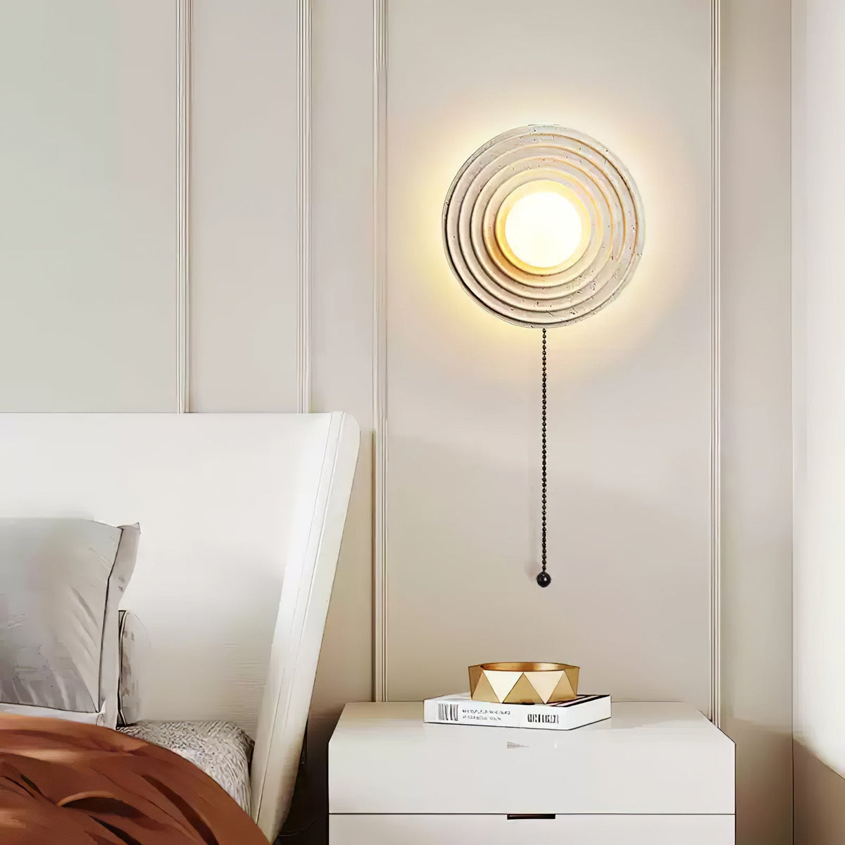 Zelirara Concentric travertin wandlamp
