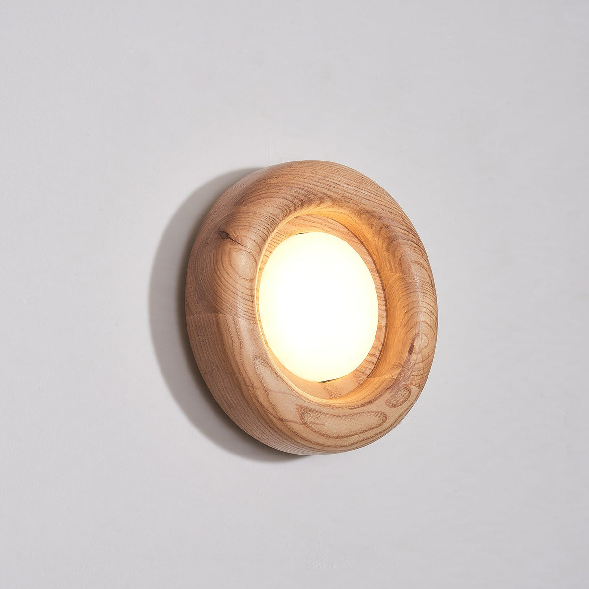 Elvirette wandlamp met Houten Frame en Acryl Lampenkap