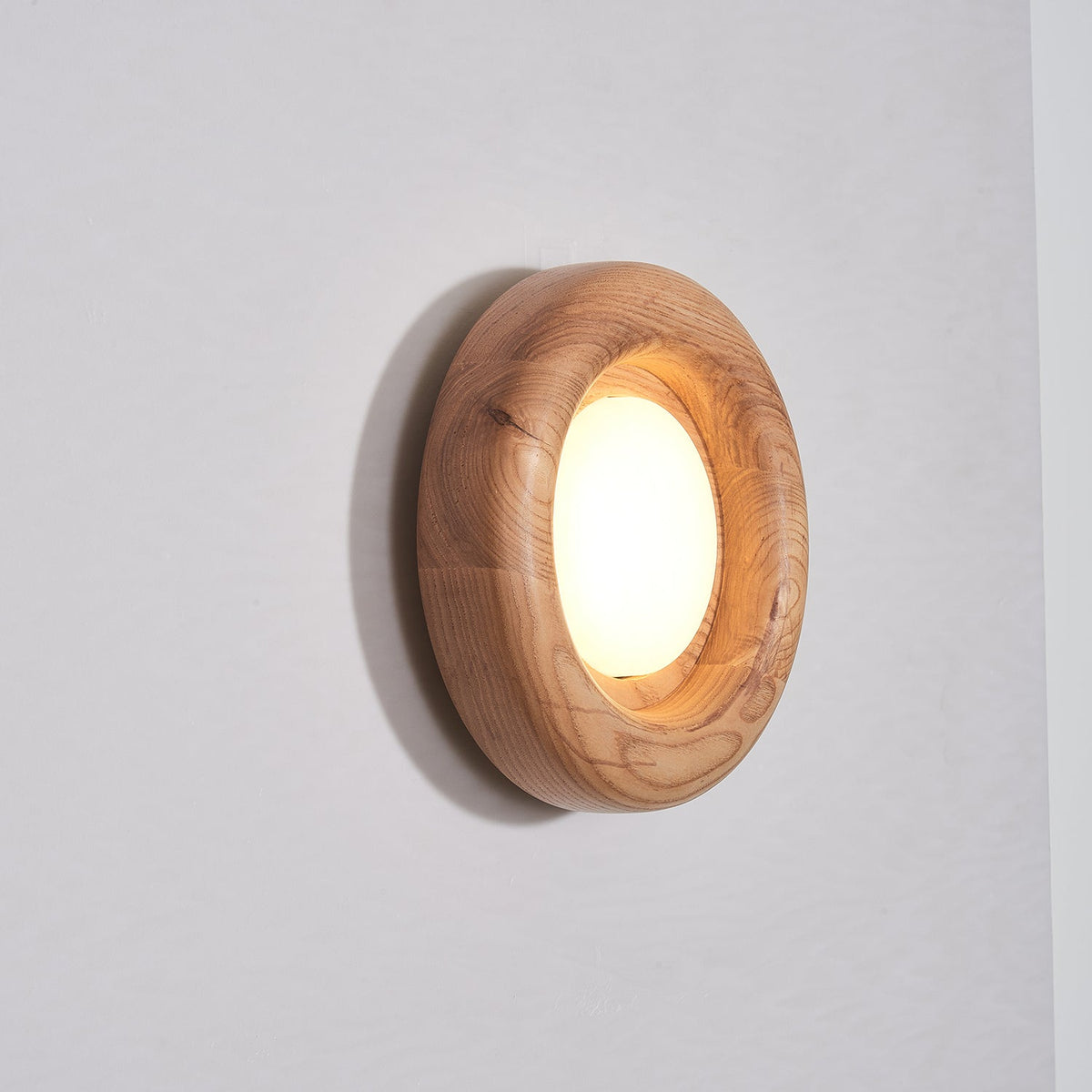 Elvirette wandlamp met Houten Frame en Acryl Lampenkap