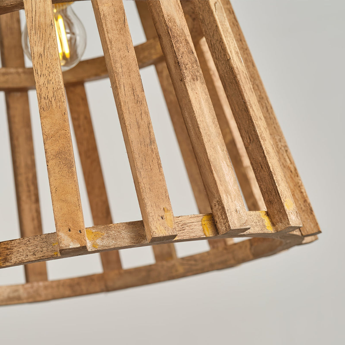 Avsolel houten hanglamp