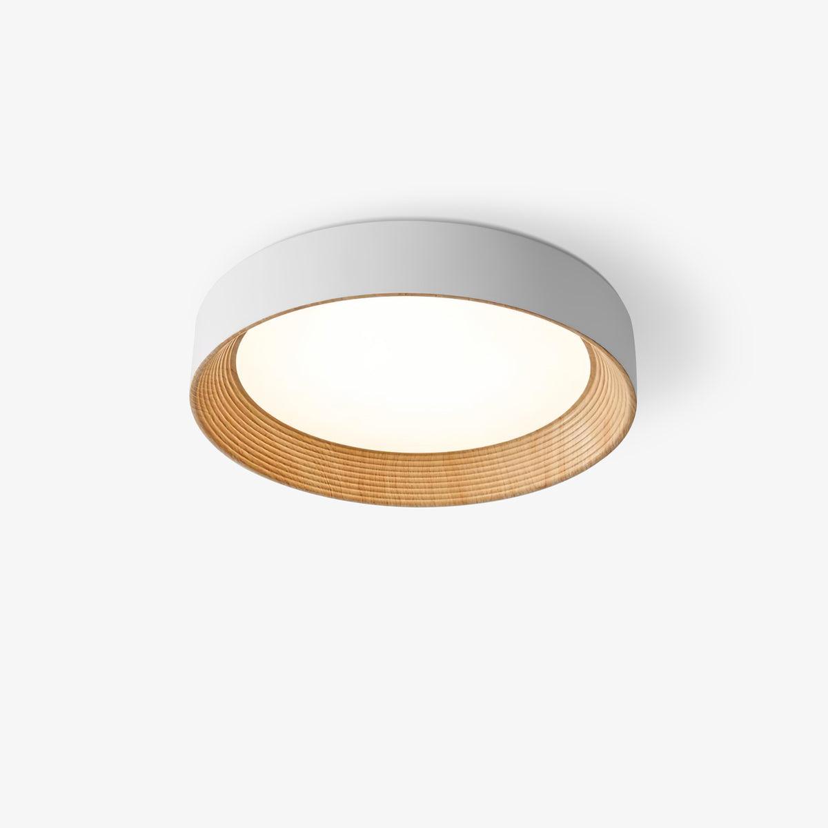 Elvirelle plafondlamp houten ring minimalistisch dimbaar