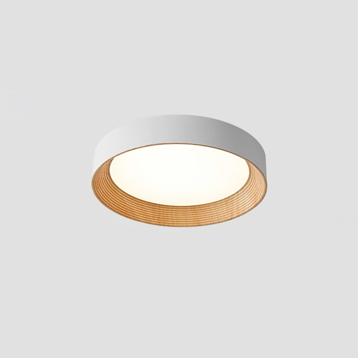 Elvirelle plafondlamp houten ring minimalistisch dimbaar