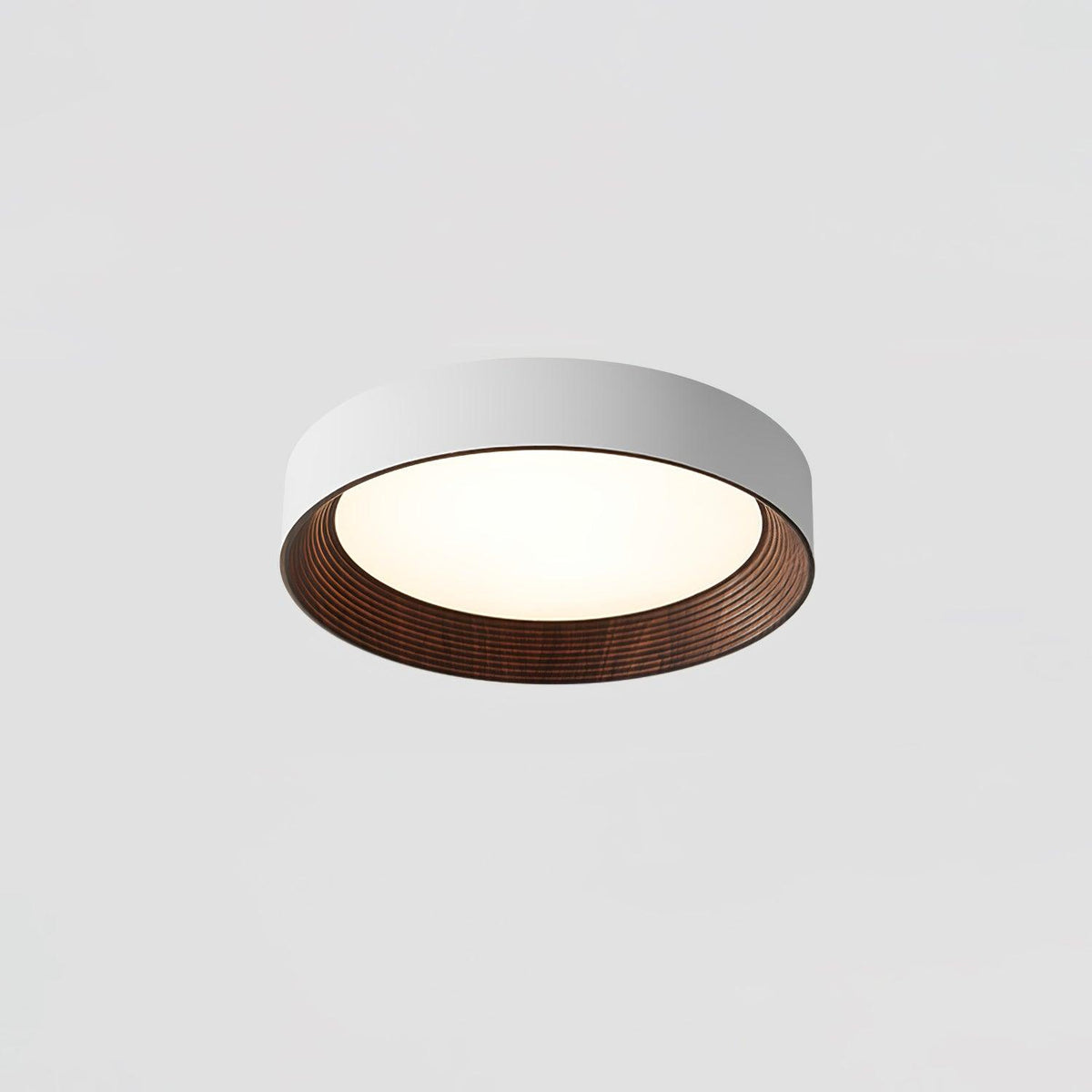 Elvirelle plafondlamp houten ring minimalistisch dimbaar