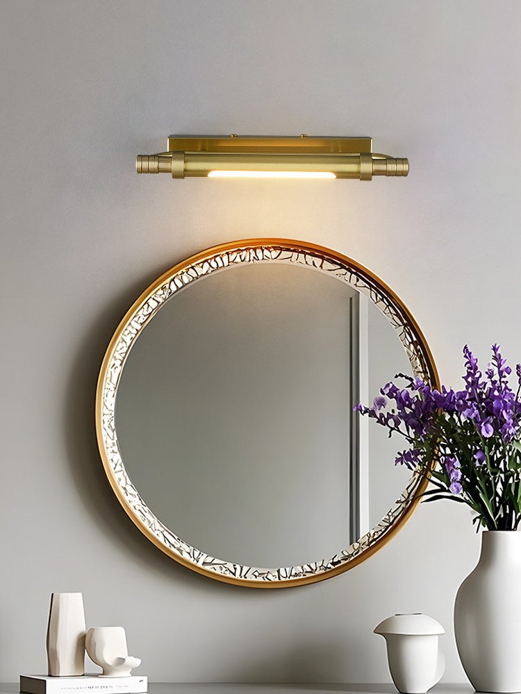 Aurelaria wandlamp met messing balk