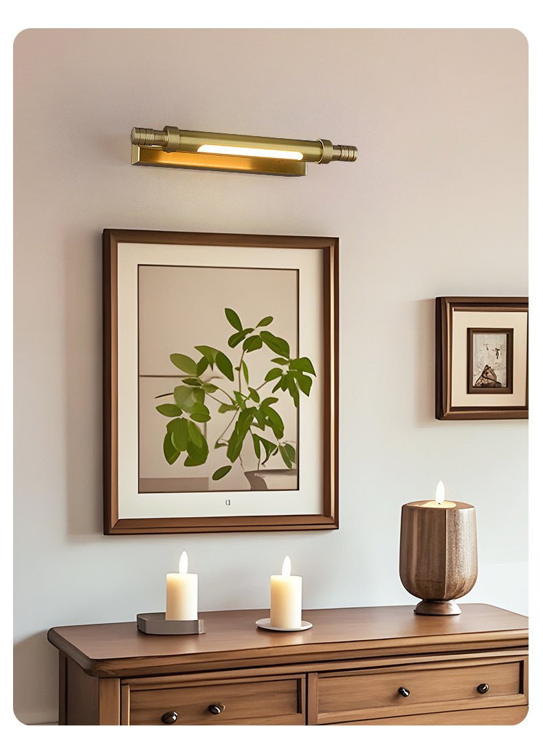 Aurelaria wandlamp met messing balk