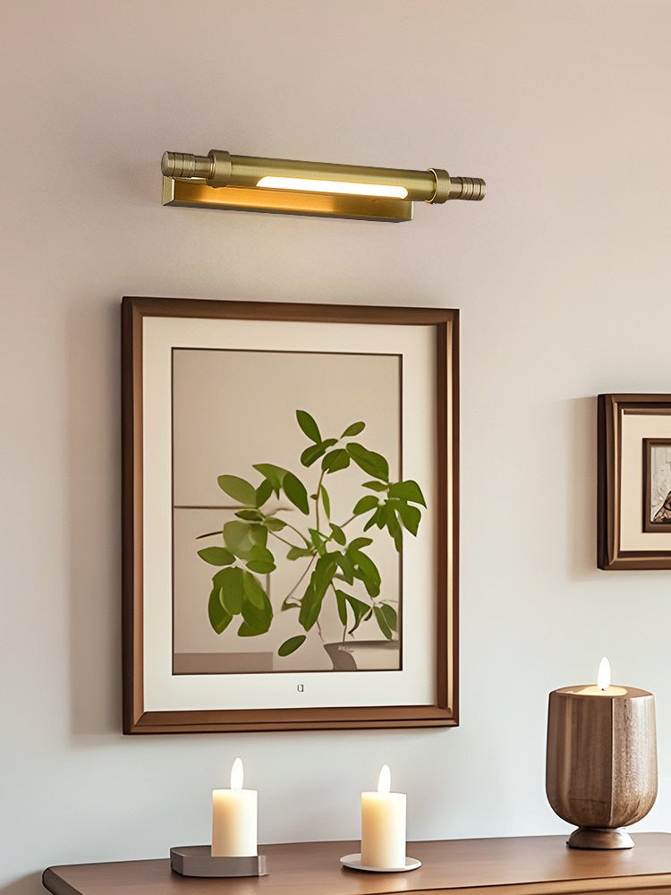 Aurelaria wandlamp met messing balk