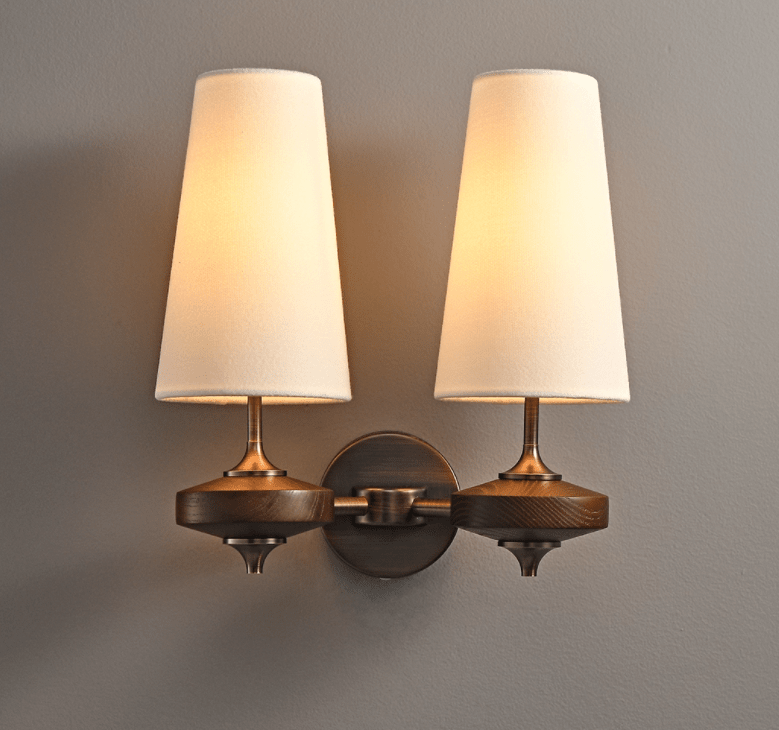 Hestin Dubbele lampenkap Wandlamp