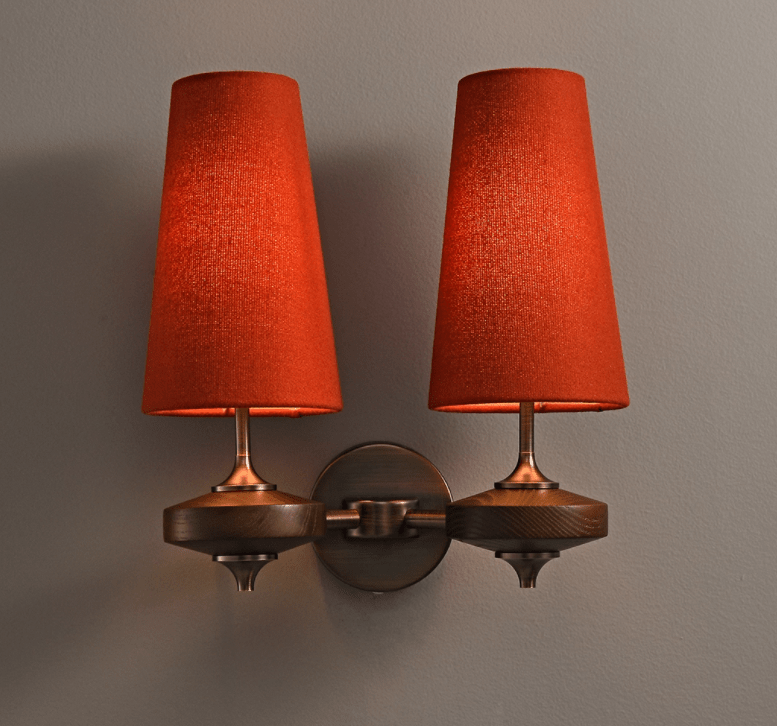 Hestin Dubbele lampenkap Wandlamp