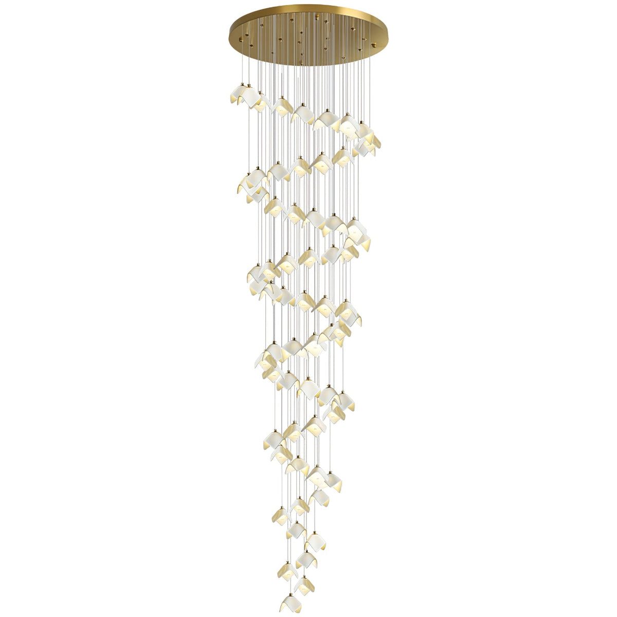 Cithayra Geometrische glas messing kroonluchter