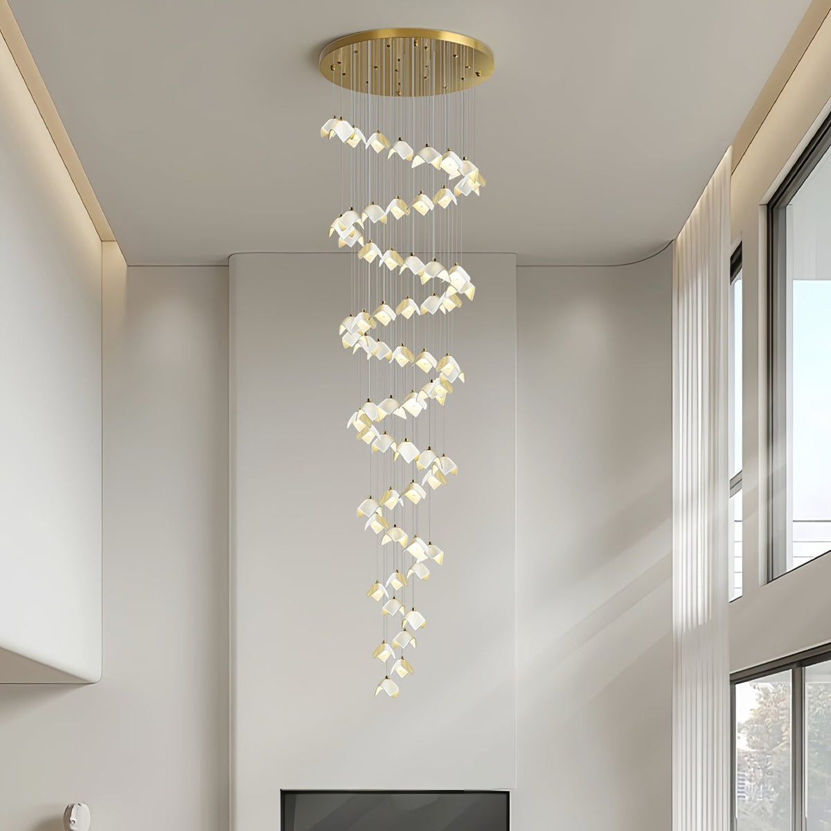 Cithayra Geometrische glas messing kroonluchter