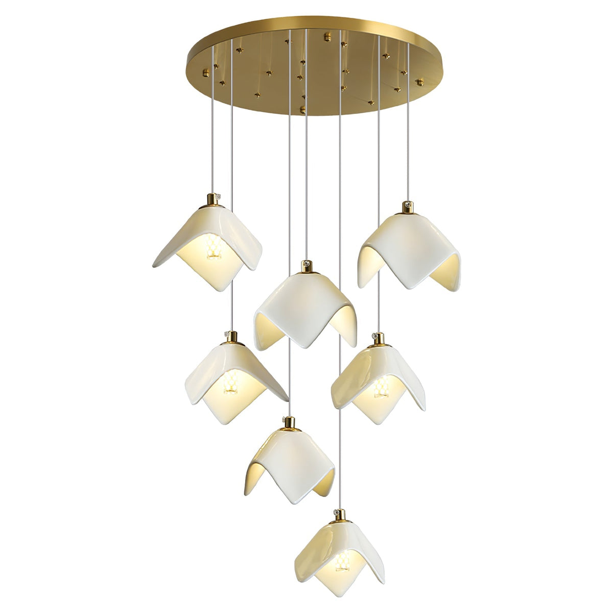 Cithayra Geometrische glas messing kroonluchter
