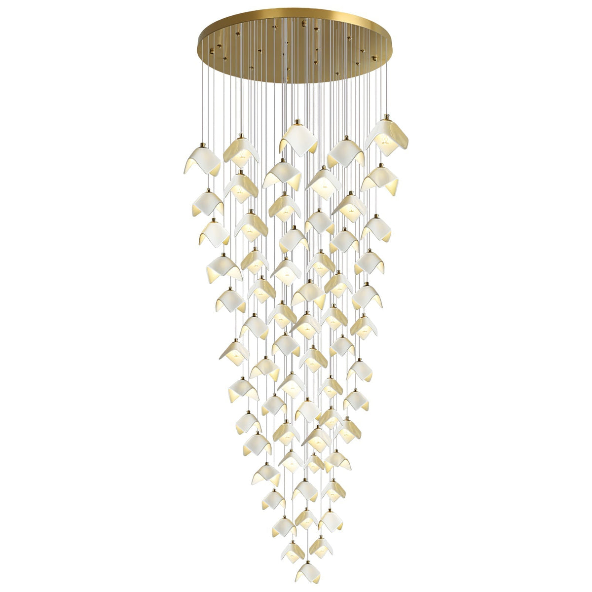 Cithayra Geometrische glas messing kroonluchter