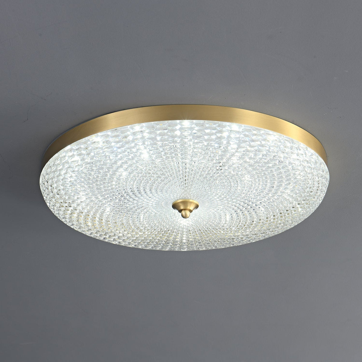 Orlena moderne minimalistische plafondlamp van messing en acryl