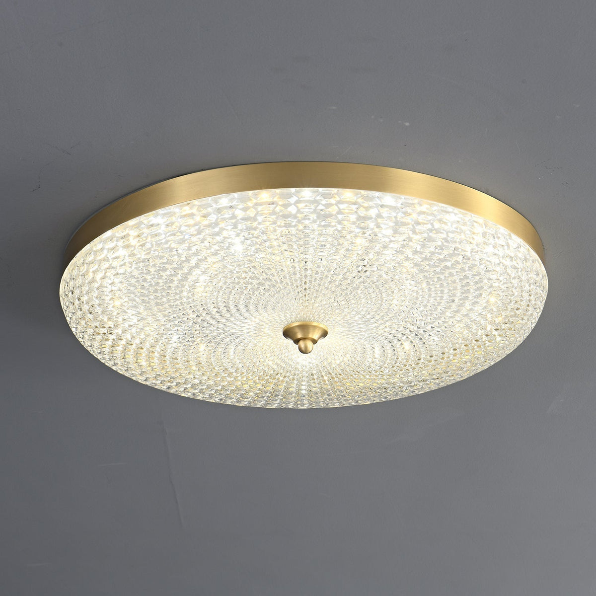 Orlena moderne minimalistische plafondlamp van messing en acryl