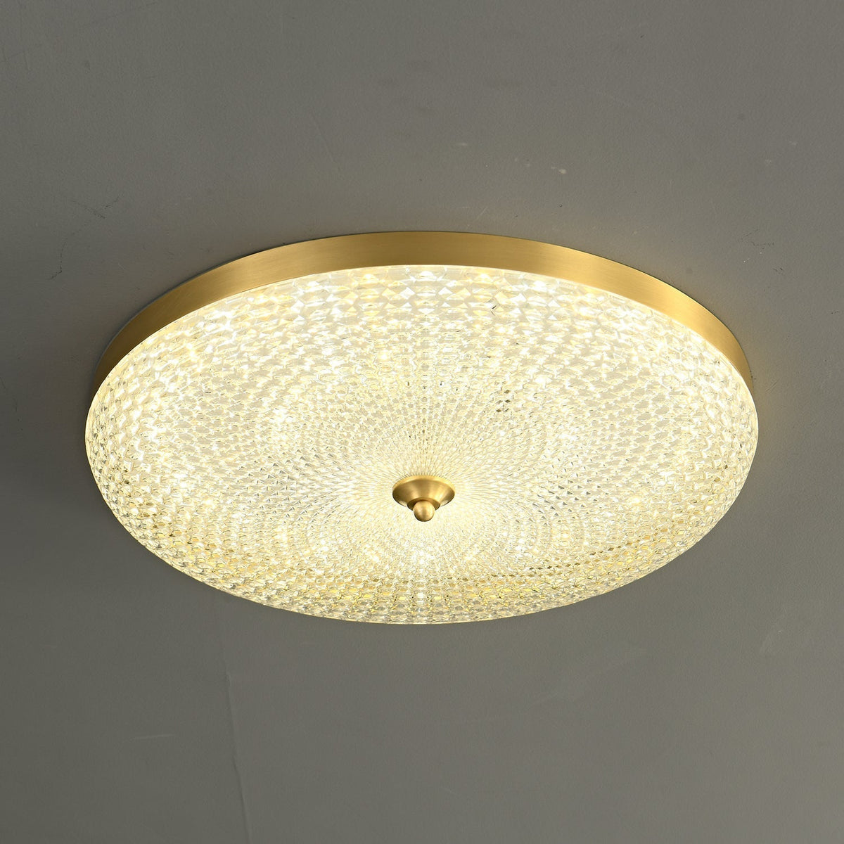 Orlena moderne minimalistische plafondlamp van messing en acryl