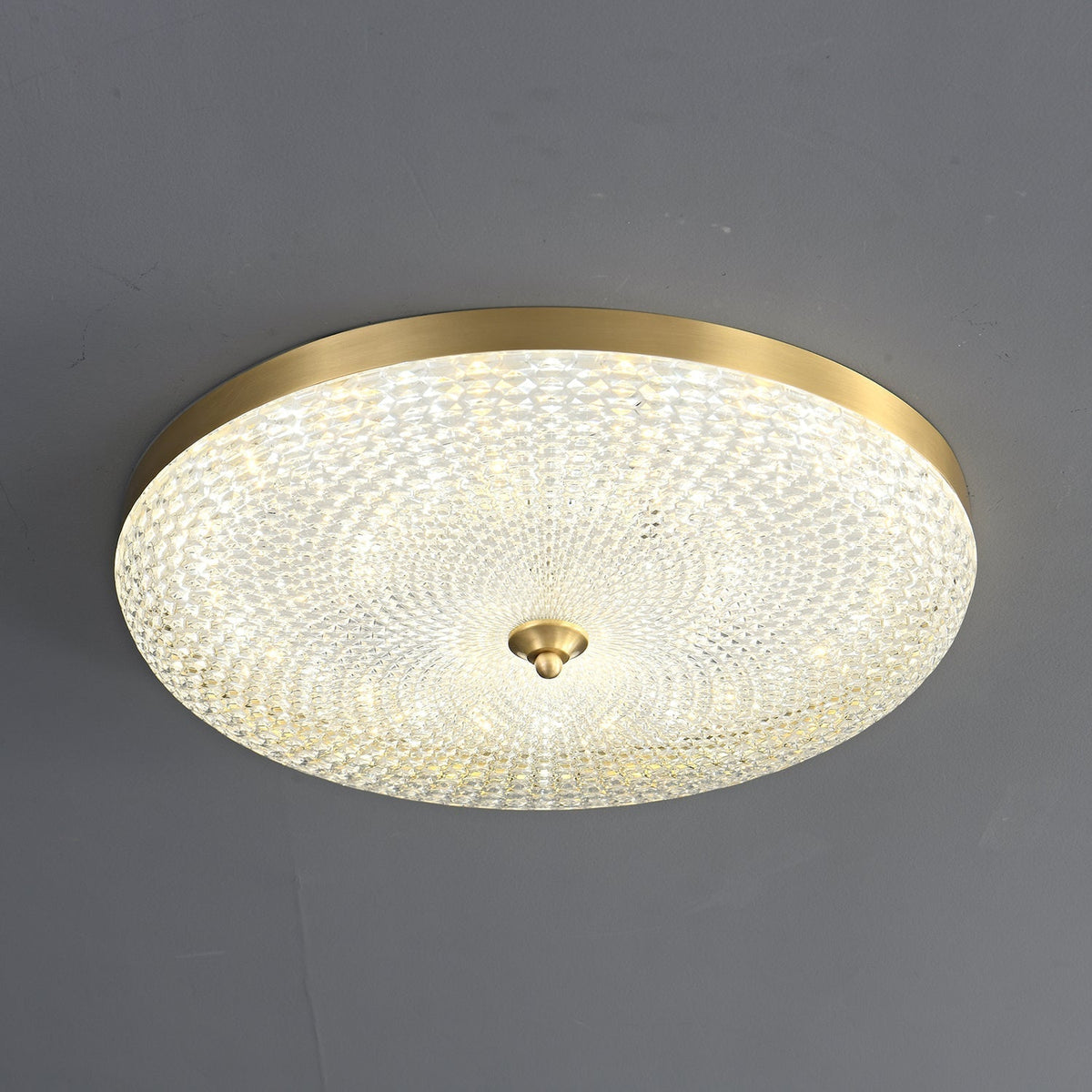 Orlena moderne minimalistische plafondlamp van messing en acryl