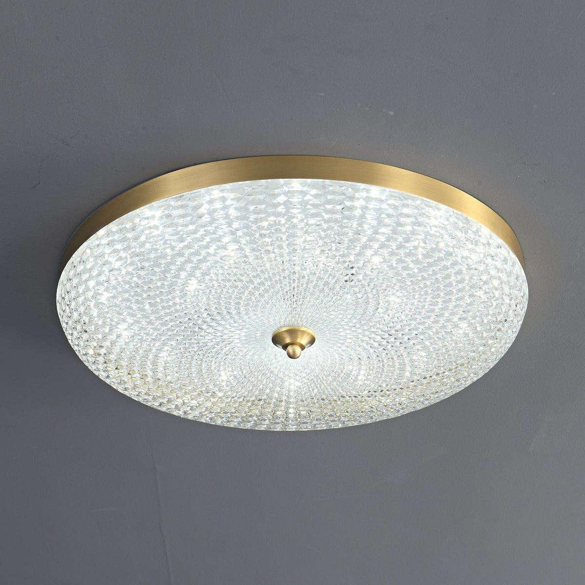 Orlena moderne minimalistische plafondlamp van messing en acryl