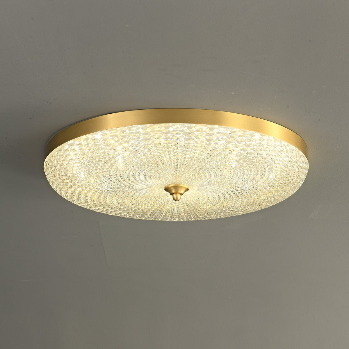 Orlena moderne minimalistische plafondlamp van messing en acryl