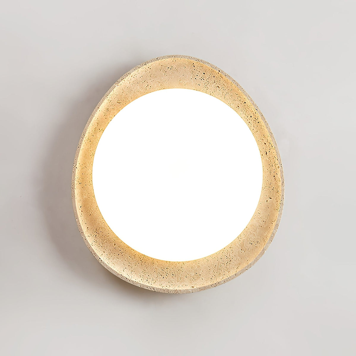 Cunorarae plafondlamp van geel travertin