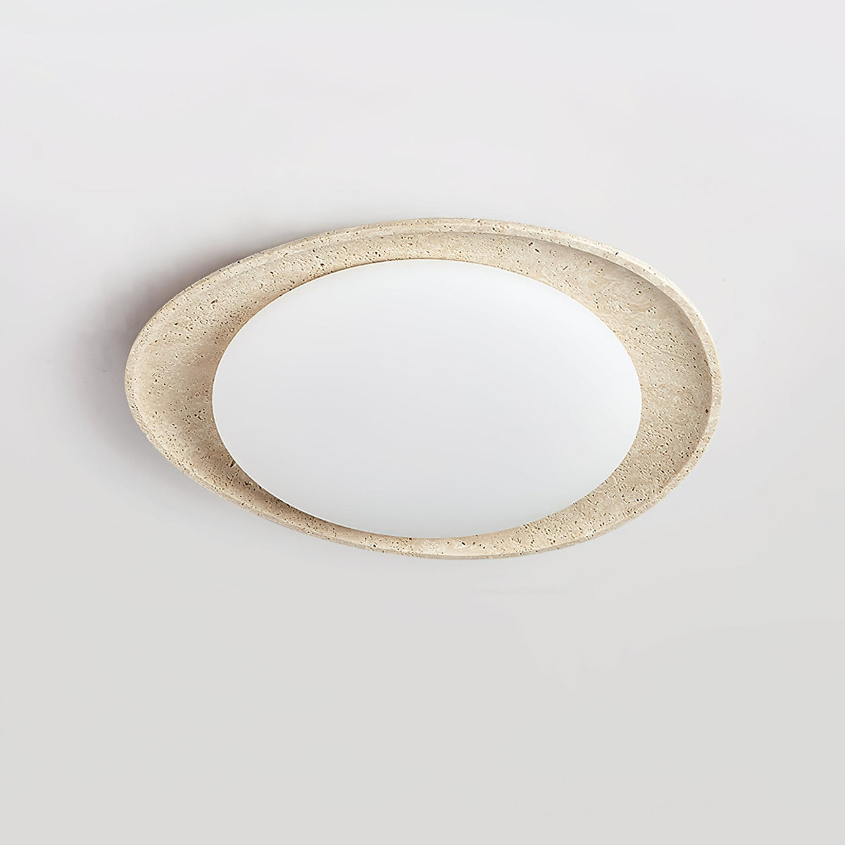Cunorarae plafondlamp van geel travertin