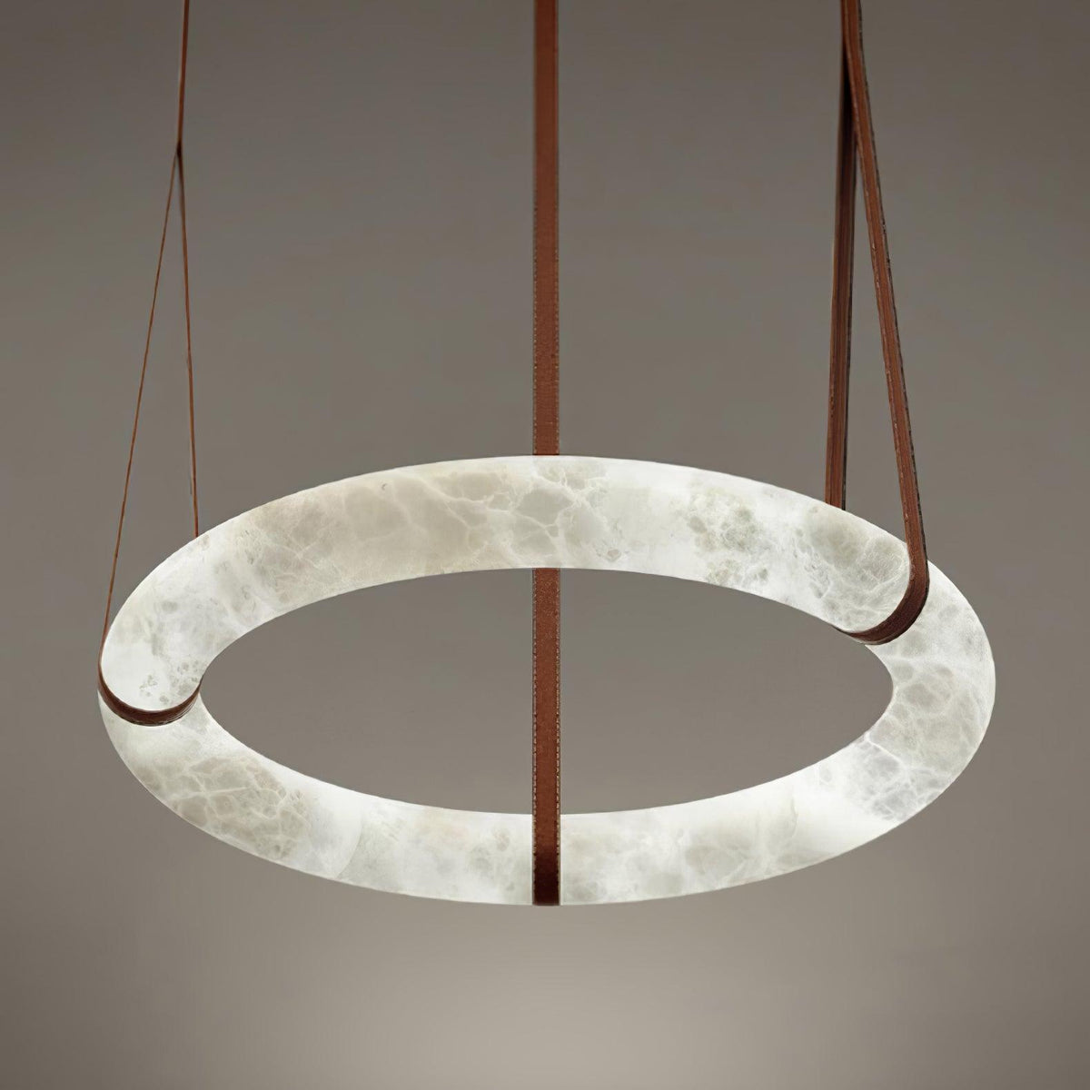 Oslo hanglamp albast ring leerbanden Scandinavisch