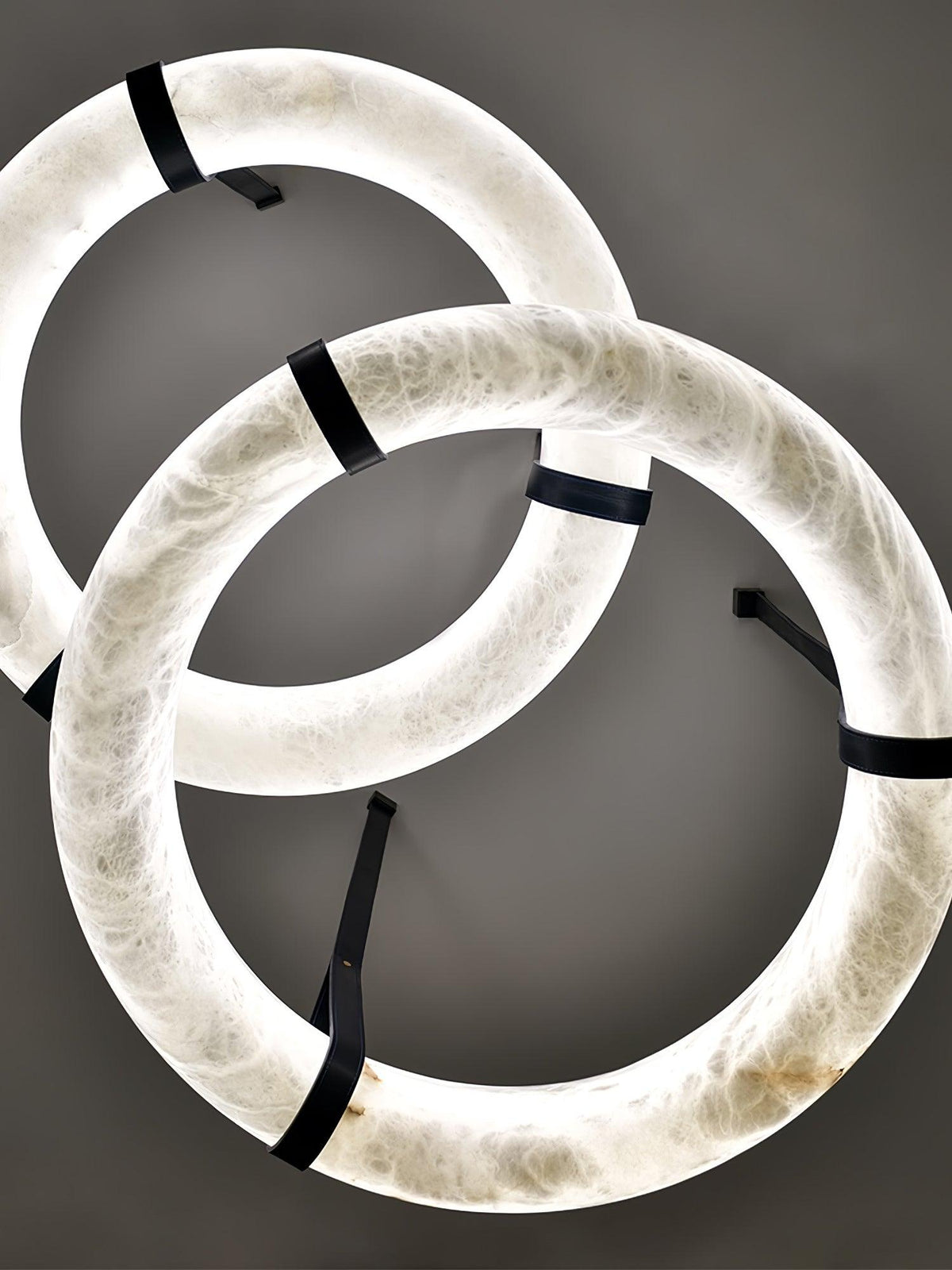 Oslo hanglamp albast ring leerbanden Scandinavisch