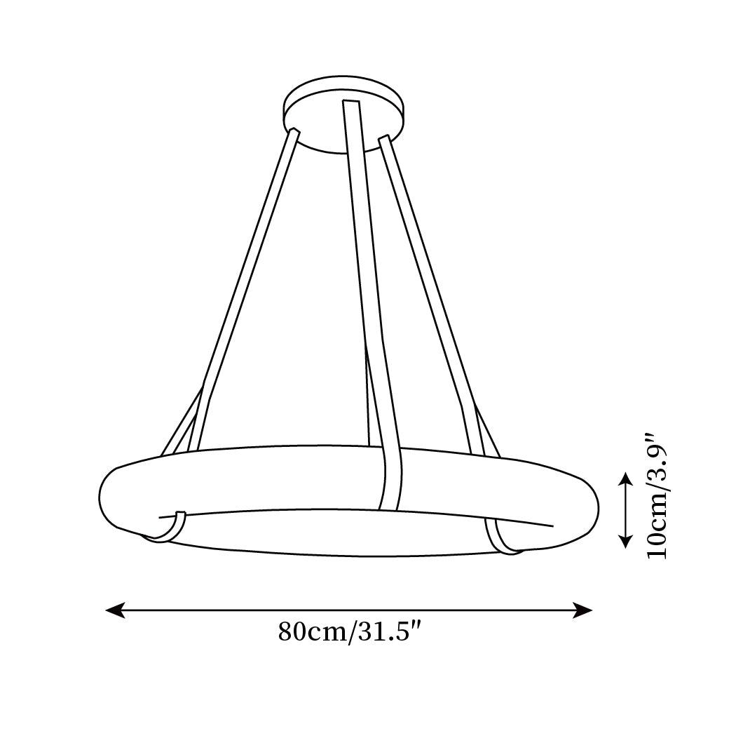 Oslo hanglamp albast ring leerbanden Scandinavisch