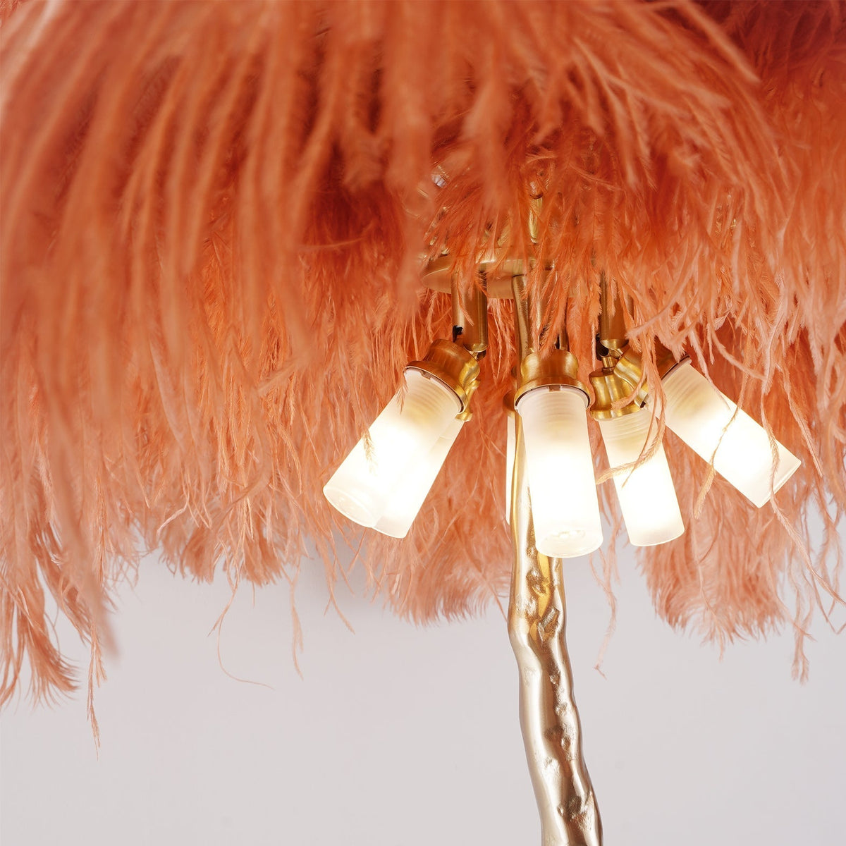 Selis Feather messing vloerlamp