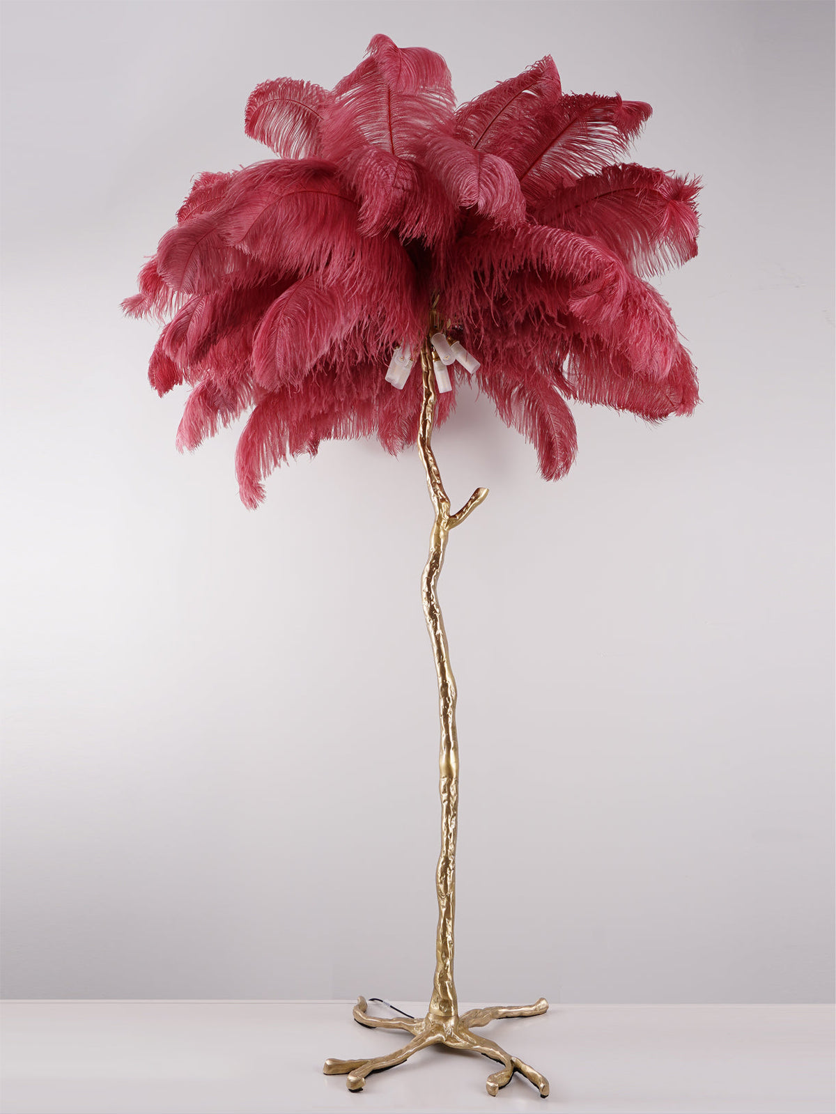 Selis Feather messing vloerlamp